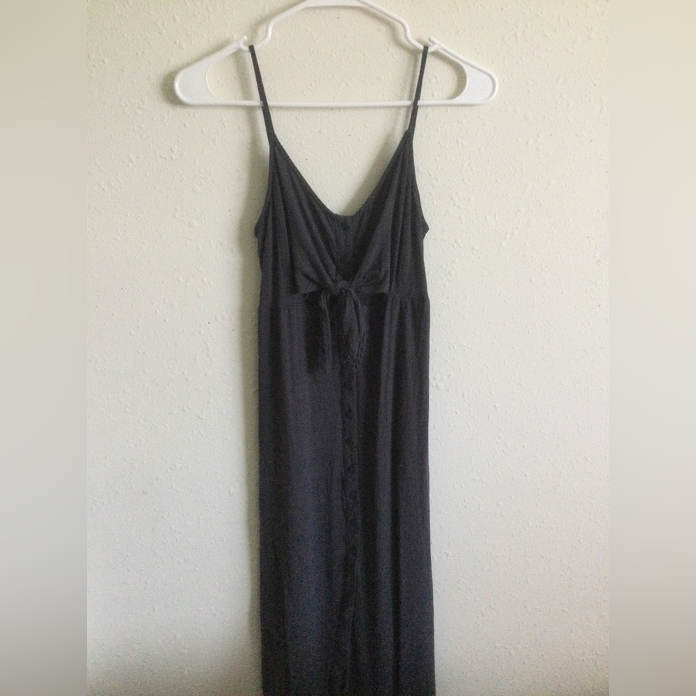 Topshop Tie Front Keyhole Midi Dress